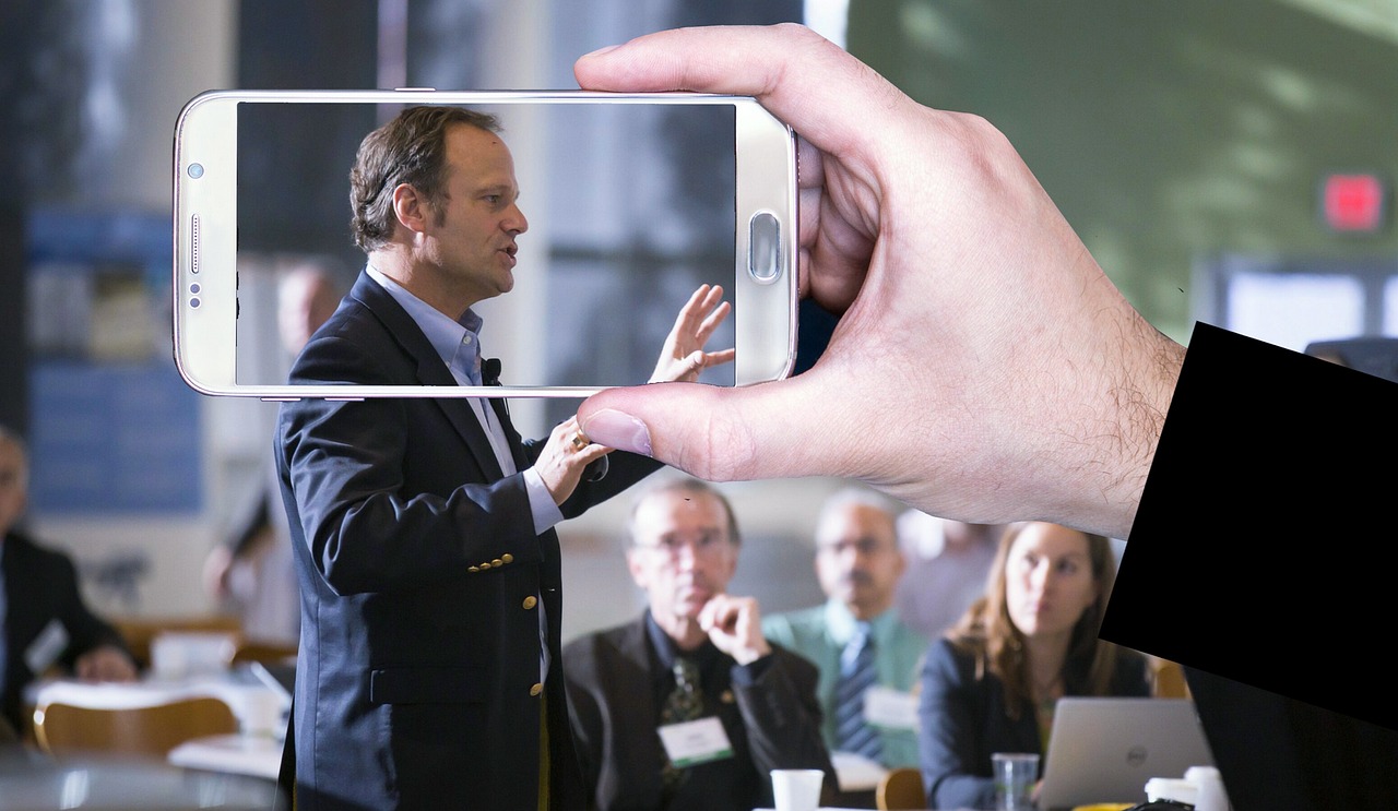 video recording conference public speaking presentation lecture business speaker